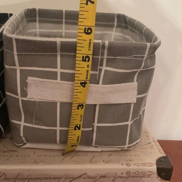 Grid Pattern Storage Bins - Set of 2 💖 - Picture 9 of 10